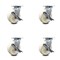 Service Caster 6 Inch Nylon Caster Set with Roller Bearing and Brake/Swivel Lock SCC-30CS620-NYR-TLB-BSL-4 - alternate 1
